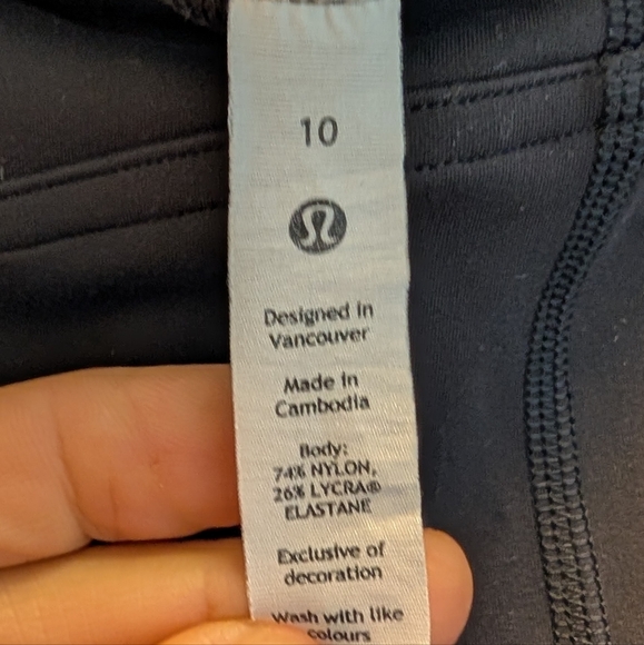 Lululemon Women's Black Cropped Leggings. Ankle Length. - Picture 2 of 4